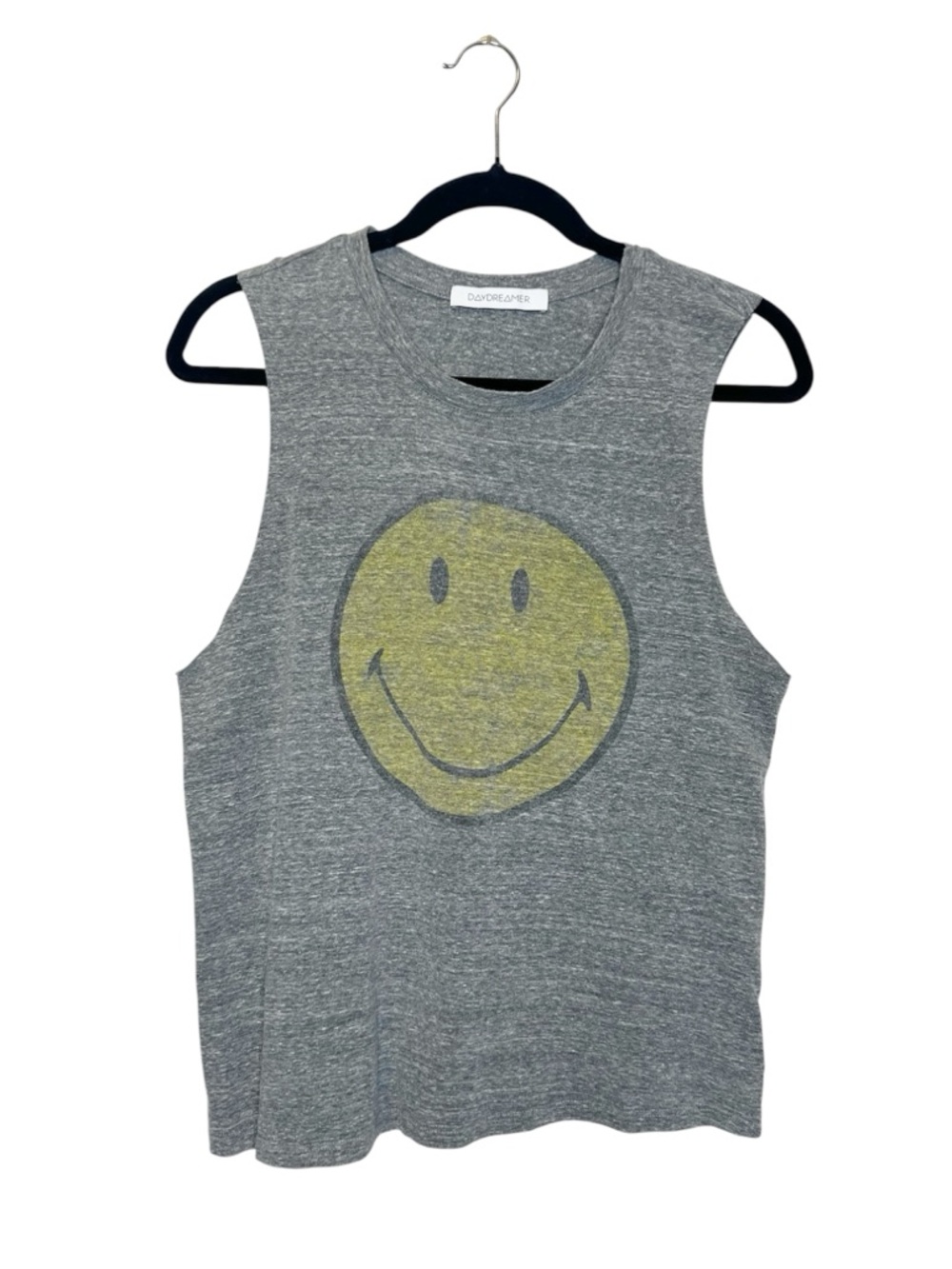 DAYDREAMER Smiley Gray Muscle Tank size Small